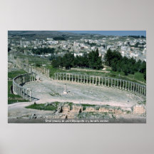 Oval piazza, ancient Decapolis city Jarash, Jordan Posters
