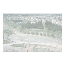 Oval piazza, ancient Decapolis city Jarash, Jordan Stationery