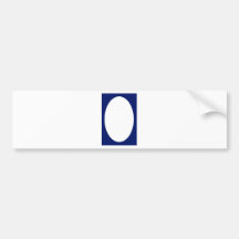 Oval Portrait Blue DK Solid FG The MUSEUM Zazzle G Bumper Sticker