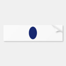 Oval Portrait Blue DK Solid The MUSEUM Zazzle Gift Bumper Sticker
