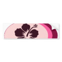 Oval shape hibiscus design bumper stickers