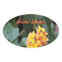 Oval-Shaped Bridal Shower Sticker
