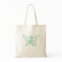 Ovarian Cancer Awareness Butterfly Tote Bag