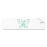 Ovarian Cancer Awareness Butterfly bumper stickers