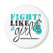 Ovarian Cancer Awareness Fight Like a Girl Fridge Magnets