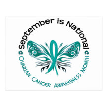 Ovarian Cancer Awareness Month Butterfly 3.3 Postcards