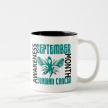 Ovarian Cancer Awareness Month Butterfly 3.4 Coffee Mugs
