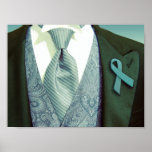 Ovarian Cancer Awareness, Teal Ribbon posters