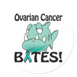 Ovarian Cancer BITES Round Stickers