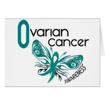 Ovarian Cancer BUTTERFLY 3.1 Greeting Card
