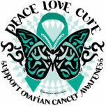 Ovarian Cancer Butterfly Tribal 2 photo sculptures