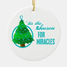 Ovarian Cancer Christmas Miracles Christmas Ornament