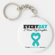 Ovarian Cancer Every Day I Miss My Daughter Key Chain