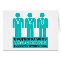 Ovarian Cancer Everyone Wins With Awareness Greeting Cards