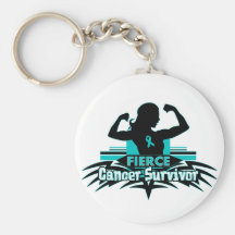 Ovarian Cancer Fierce Cancer Survivor Key Chains