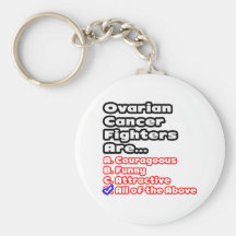 Ovarian Cancer Fighter Quiz Keychains