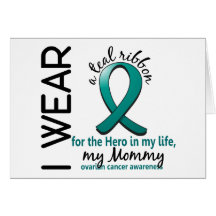 Ovarian Cancer Hero In My Life Mummy 4 Greeting Cards