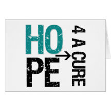 Ovarian Cancer Hope For a Cure Greeting Card