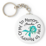 Ovarian Cancer In Memory of My Grandma keychains