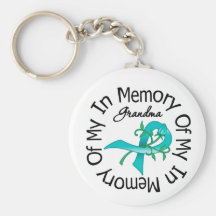 Ovarian Cancer In Memory of My Grandma Keychain