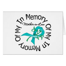 Ovarian Cancer In Memory of My Mother-in-Law Greeting Cards