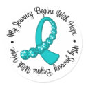 Ovarian Cancer My Journey Begins With Hope stickers