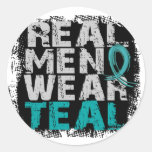 Ovarian Cancer Real Men Wear Teal Sticker