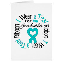 Ovarian Cancer Ribbon For My Grandmother Card
