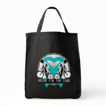 Ovarian Cancer Riding For The Cure Canvas Bag