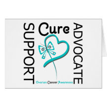 Ovarian Cancer Support Advocate Cure Greeting Cards