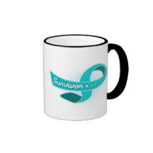 Ovarian Cancer Survivor Ribbon Mugs