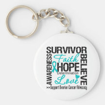 Ovarian Cancer Survivors Motto Key Chain