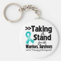 Ovarian Cancer Taking a Stand Tribute Keychains