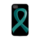 Ovarian Cancer Teal Ribbon 3 Tough Iphone 4 Covers