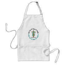 Ovarian Cancer WITH GOD CROSS 1 Aprons