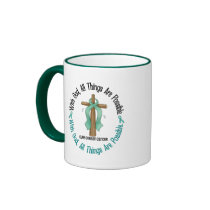 Ovarian Cancer WITH GOD CROSS 1 Mug