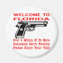 Over 4 Million Of Us Have Concealed Carry Permits Fridge Magnet