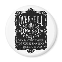 Over The Hill 60th Refrigerator Magnet