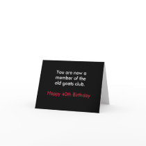 Over the hill birthday card