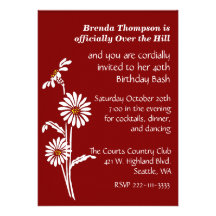 Over the Hill Birthday Party Invitation
