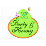 Over The Hill Forty & Horny Postcards