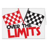 over the limits Racing flag Cards
