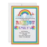 Over the rainbow party invite invitations