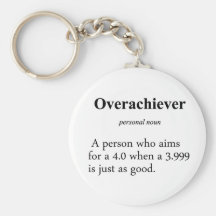 Overachiever Definition Keychain