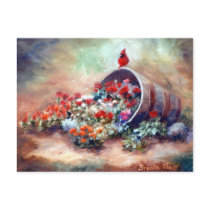Overflowing Cardinal Postcard