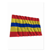 Overijssel Waving Flag Postcards