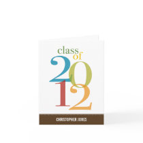 Overlapped Colours Graduation Thank You Card