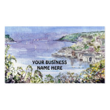 'Overlooking Fowey' Business Card