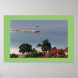 Overlooking Public Beach Montego Bay Large Canvas Poster