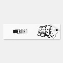 OVERMAN bumper sticker